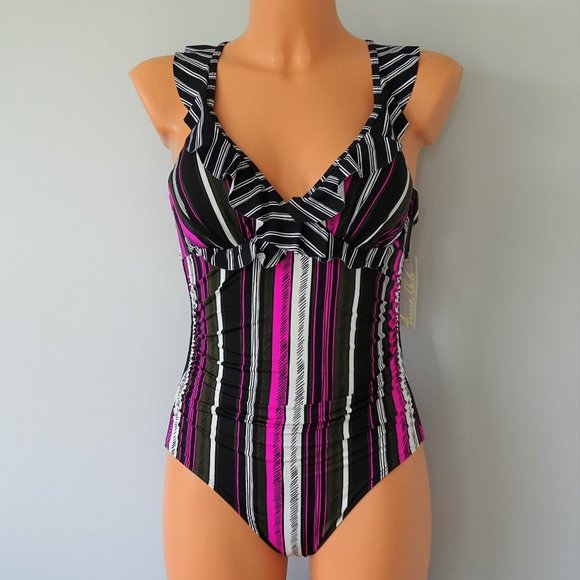 Anne Cole Other - Anne Cole NWT Sketchbook Flounce 1 Piece Swimsuit